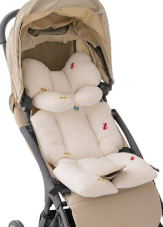 เบาะรองรถเข็น คาร์ซีท ARIBEBE ผ้าฝ้าย ลายรถยนต์_9